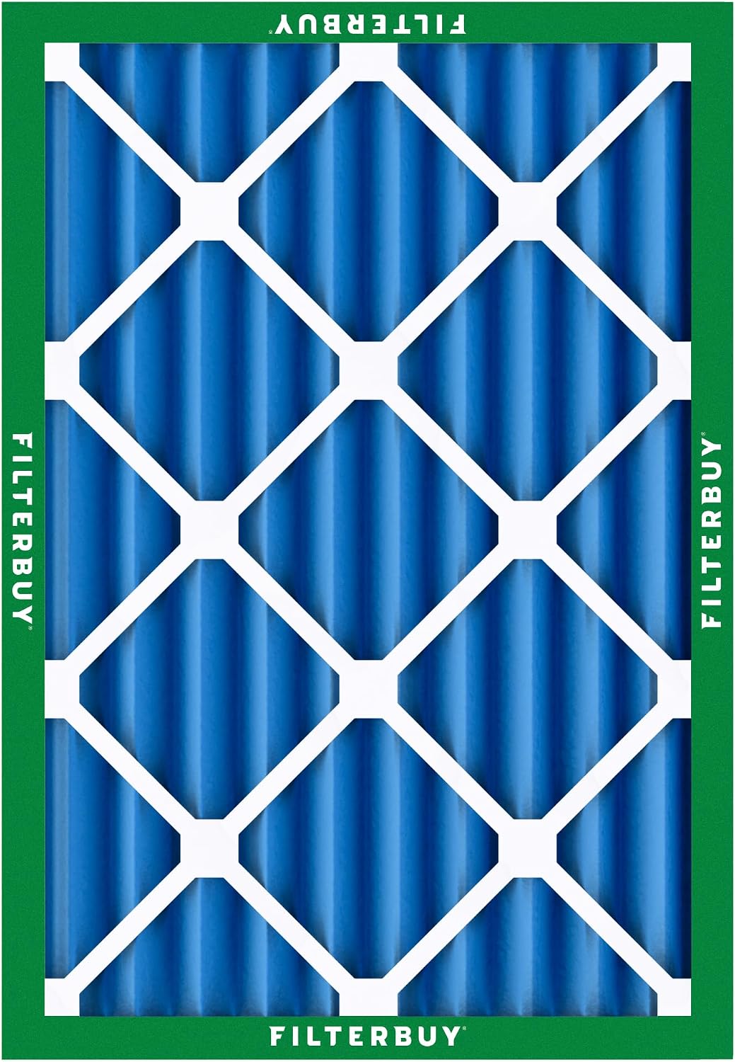 Filterbuy 20x25x4 Air Filter MERV 13 Optimal Smoke & Allergy Defense (2-Pack), Electrostatic Pleated HVAC AC Furnace Filters Replacement (Actual Size: 19.50 x 24.50 x 3.63)